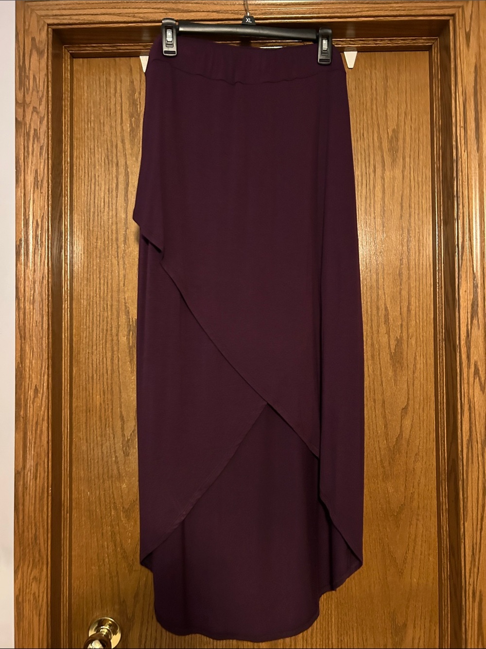 Plum Wrap-Style Women’s Maxi Skirt
